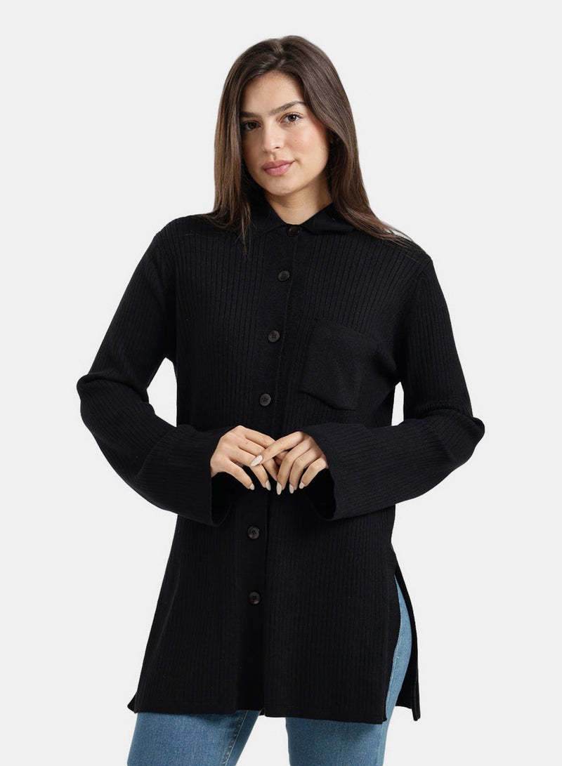 Carina Long Striped Cardigan - Image 1